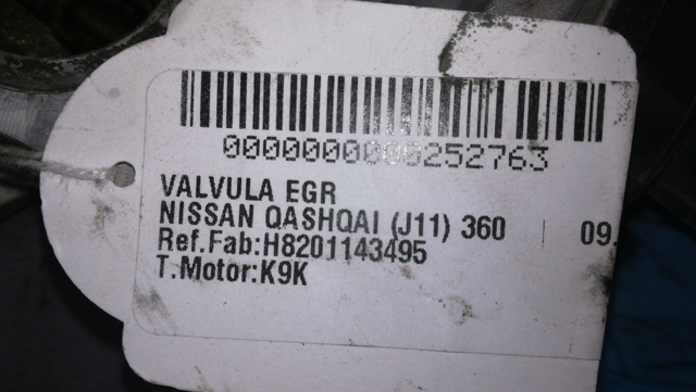 NISSAN H8201143495 Válvula de derivación EGR comprar Pamplona