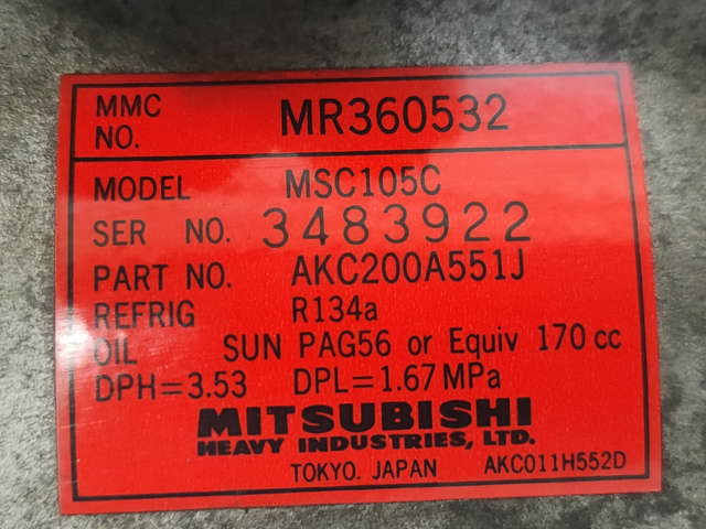 MR360532 MITSUBISHI Compresor de aire acondicionado comprar Bilbao