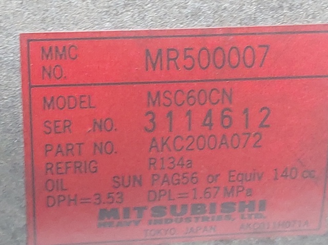 MITSUBISHI MR500007 Compresor de aire acondicionado  comprar en Murcia