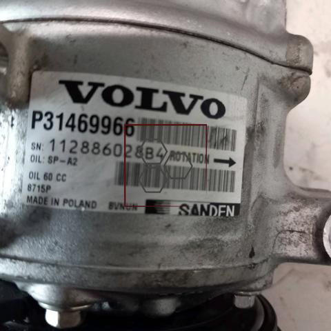 Compresor de aire acondicionado Volvo XC90 2 256