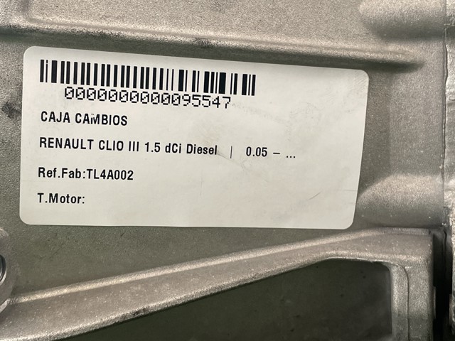 RENAULT TL4A002 Caja de cambios manual completa  disponible Lugo