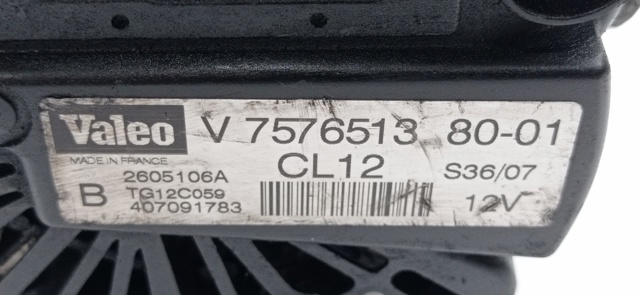 V75765138001 PEUGEOT Alternador comprar Madrid