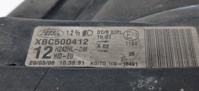 XBC500412 LAND ROVER Faro izquierdo  en stock Gandía