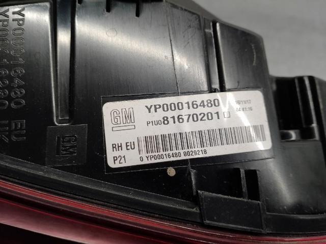 OPEL YP00016480 Piloto trasero interior derecho  en stock Salamanca
