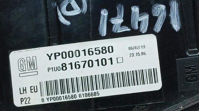 YP00016580 Piloto trasero interior izquierdo  comprar en Zaragoza