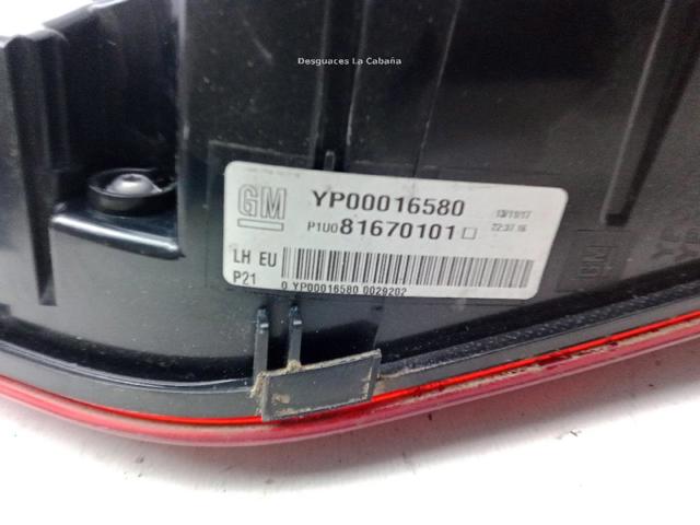 YP00016580 OPEL Piloto trasero interior izquierdo comprar Madrid