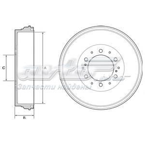 424310K180 Toyota freno de tambor trasero