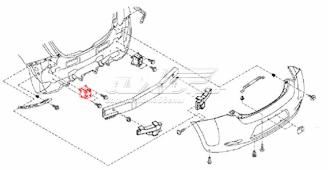 Soporte Amplificador Para Parachoques Trasero NISSAN 852113NF0A