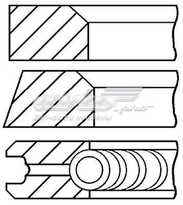 08-743100-00 Goetze juego de aros de pistón para 1 cilindro, std