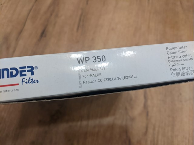 Filtro de cabina Wunder WP350 precio, desde 6,03 EUR