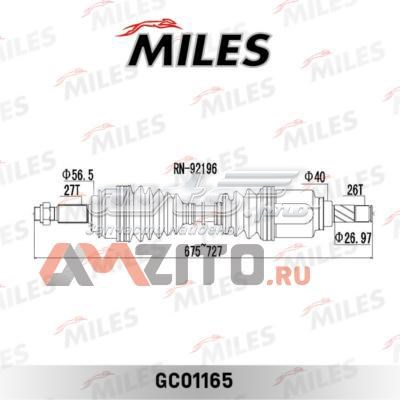 GC01165 Miles árbol de transmisión delantero izquierdo