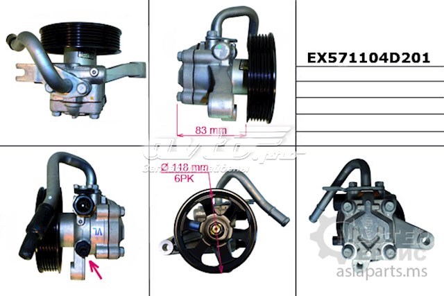 EX571104D201 Mando bomba hidráulica de dirección