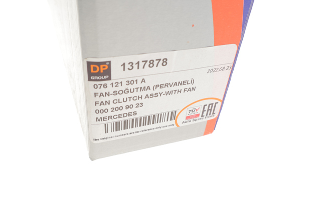 Embrague viscoso de ventilador 1317878 Fanex