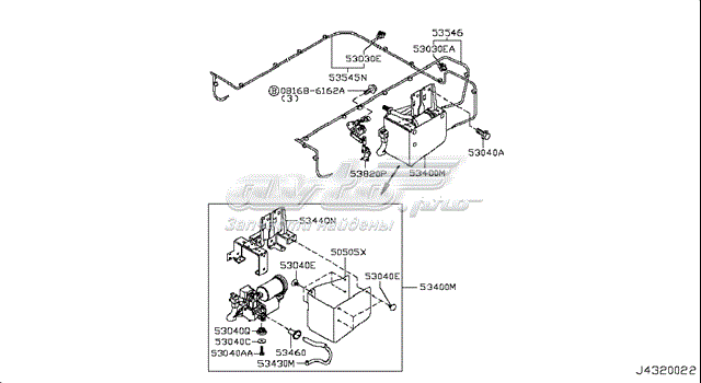 Sensor de nivel de carrocería trasero 538201LA2A Nissan/Infiniti