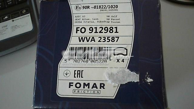 Pastillas de freno delanteras de disco FOMAR 912981