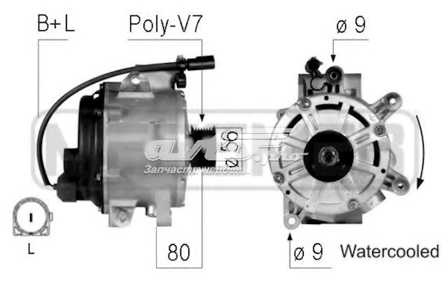 Alternador PORSCHE 94860301505