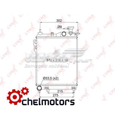 RB1058 Lynxauto radiador refrigeración del motor