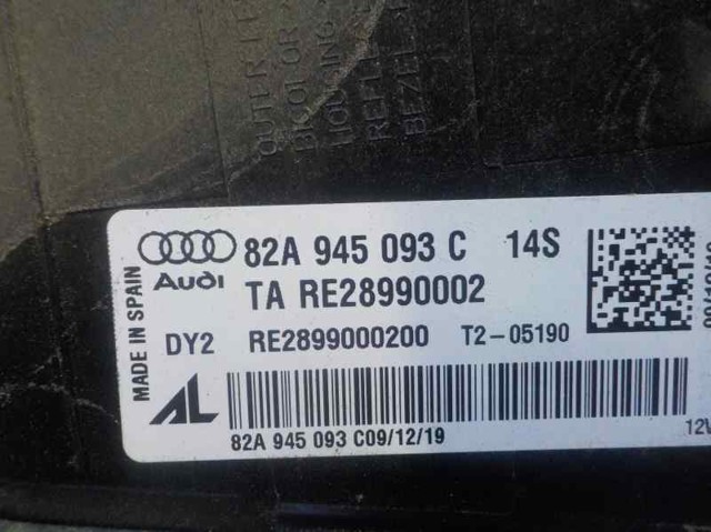 82A945093C VAG Piloto trasero interior izquierdo