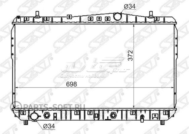 DW000414 SAT radiador refrigeración del motor