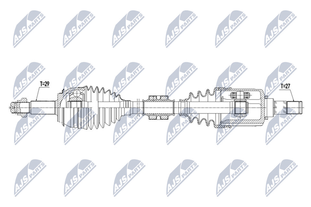 NPW-NS-078 NTY árbol de transmisión delantero izquierdo