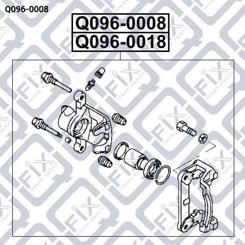 Q096-0008 Q-fix pinza de freno trasero derecho