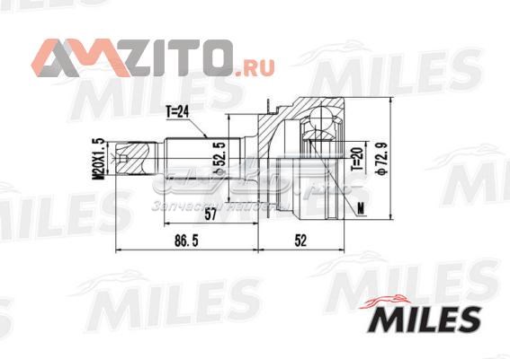 GA20185 Miles junta homocinética exterior delantera izquierda