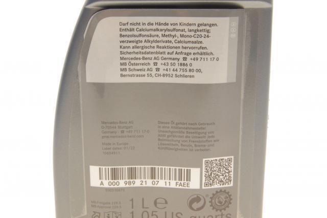 000989210711FAEE Mercedes Aceite