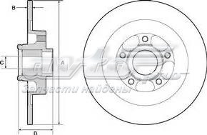 Disco de freno trasero DELPHI BG9138RS