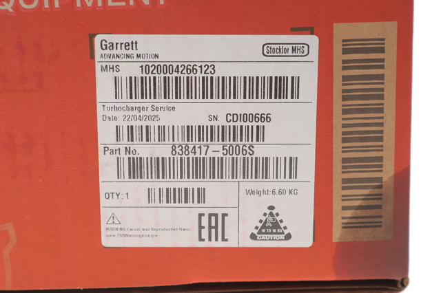 Turbocompresor Garrett 8384175006S precio, desde 531,43 EUR