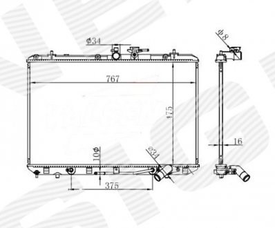 RA13123 Signeda radiador refrigeración del motor