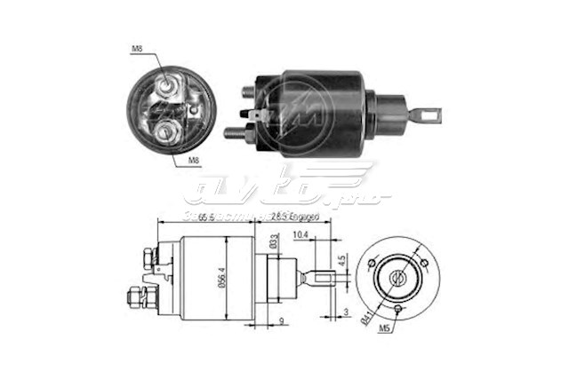 0331303109 Bosch interruptor magnético, estárter