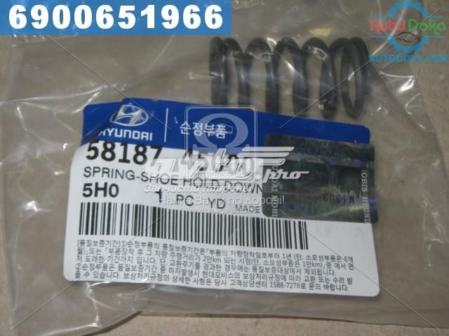 Muelle de presión de las zapatas de freno traseras 5818745000 Hyundai/Kia