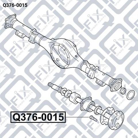 Q3760015 Q-fix Espárrago de rueda trasera