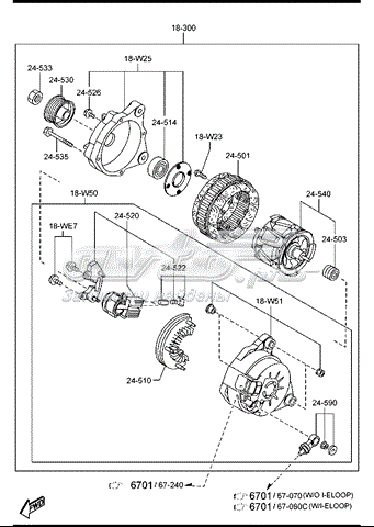 Poleas juego de piezas MAZDA P30118W11