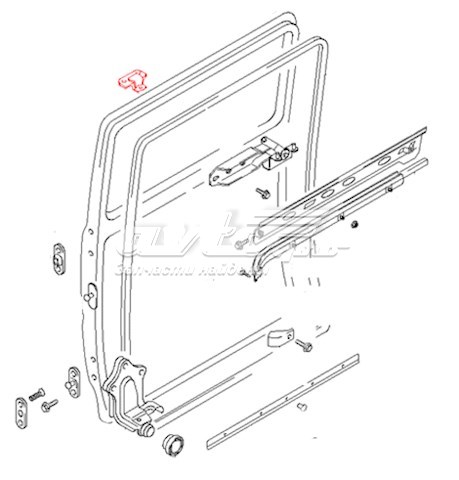 Guía rodillo, puerta corrediza, derecho superior HYUNDAI 839854A000