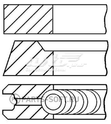 Juego de aros de pistón, motor, STD GOETZE 0811120000