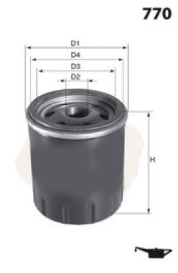 ELH4401 Mecafilter filtro de aceite