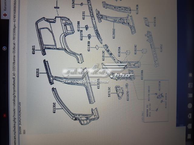 Pilar, carrocería, delantera derecha Toyota Land Cruiser PRADO ASIA (J12)