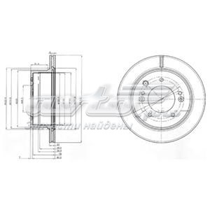 BG3859 Delphi disco de freno trasero