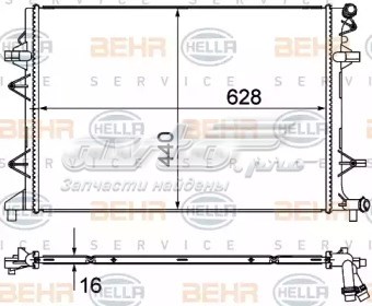 Radiador refrigeración del motor VAN WEZEL 58002370