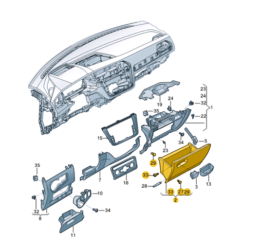 Guantera VAG 5NN85711482V