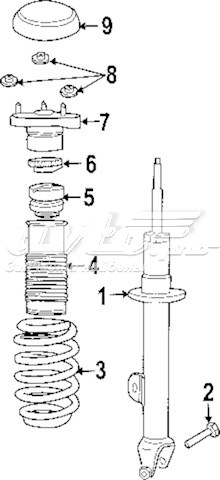 4782629AA Chrysler caperuza protectora/fuelle, amortiguador delantero