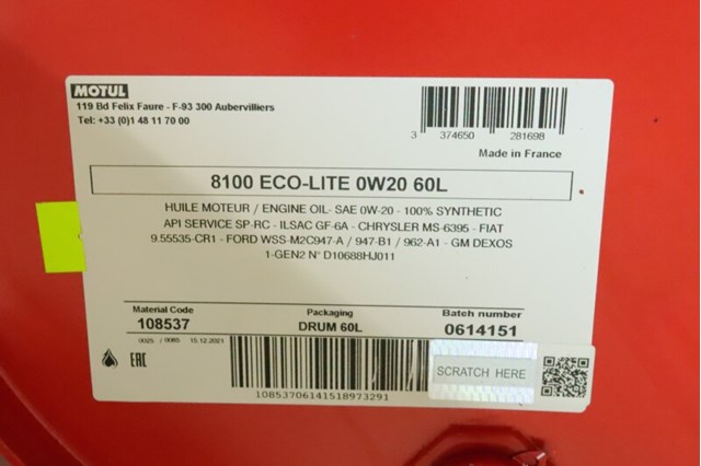 Aceite de motor 841161 Motul