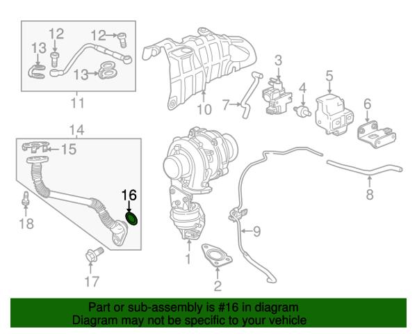 Comprar 9808790780 Peugeot/Citroen Junta de la manguera de alimentación de aceite al turbocompresor
