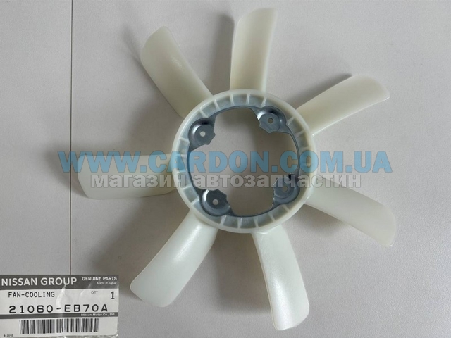 Rodete ventilador, refrigeración de motor para Nissan Navara (D40M)
