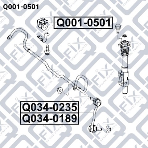 Q0010501 Q-fix casquillo de barra estabilizadora delantera