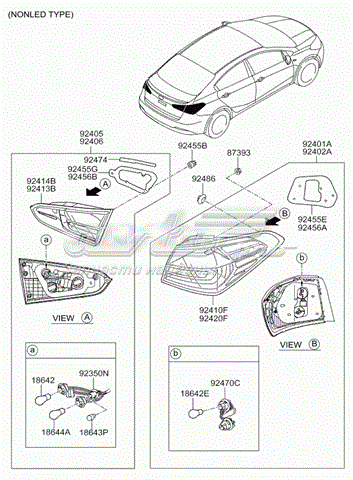 Piloto posterior interior derecho KIA Cerato 