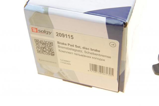 Pastillas traseras de freno Solgy 209115 precio, desde 18,05 EUR