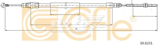 10.6231 Cofle cable de freno de mano trasero derecho