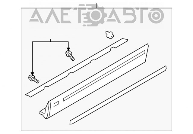 Moldura inferior de puerta delantera derecha TK4951RA0B Mazda
